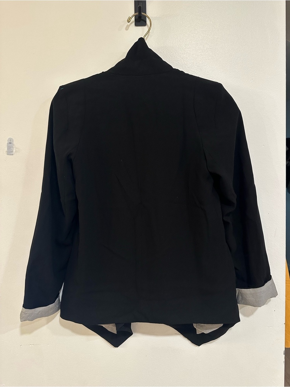 Anthropologie Cartonnier Cornerstone Open Front Blazer Jacket Black Women's XS - Picture 7 of 7